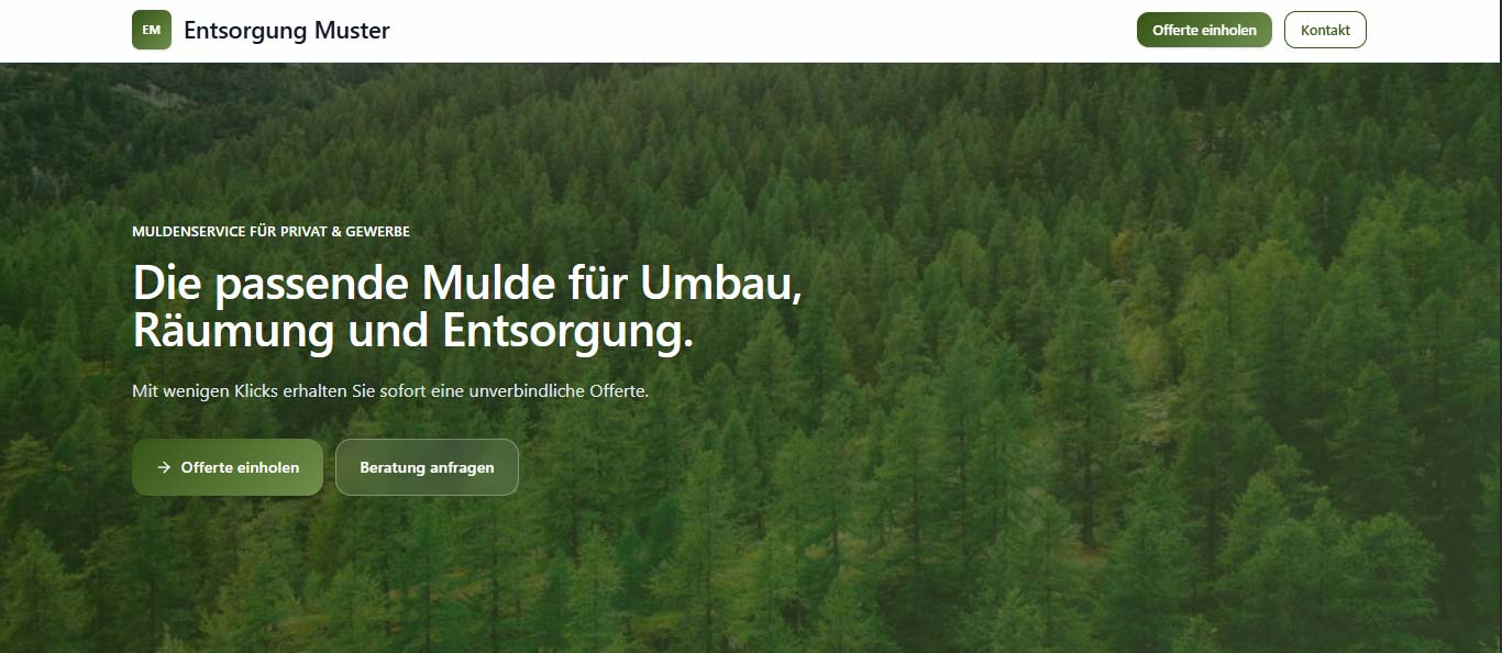 Muldengrösse und Materialwahl